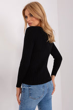 Ribbed Knit Fitted Jumper