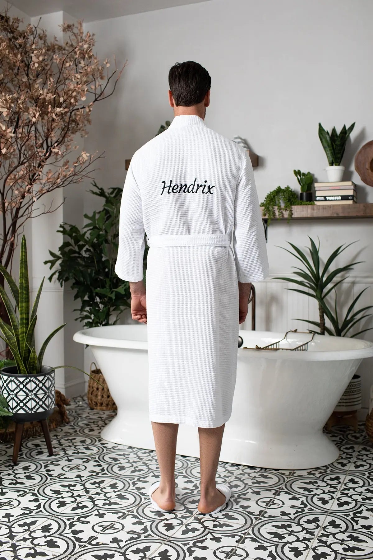 Waffle Spa Men’s Bathrobe