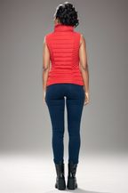 PuffTech Women's High Collar Quilted Vest