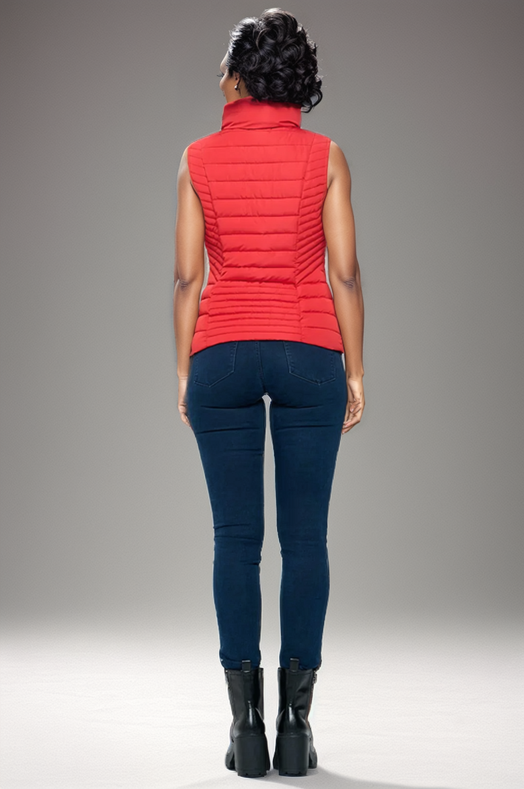 PuffTech Women's High Collar Quilted Vest