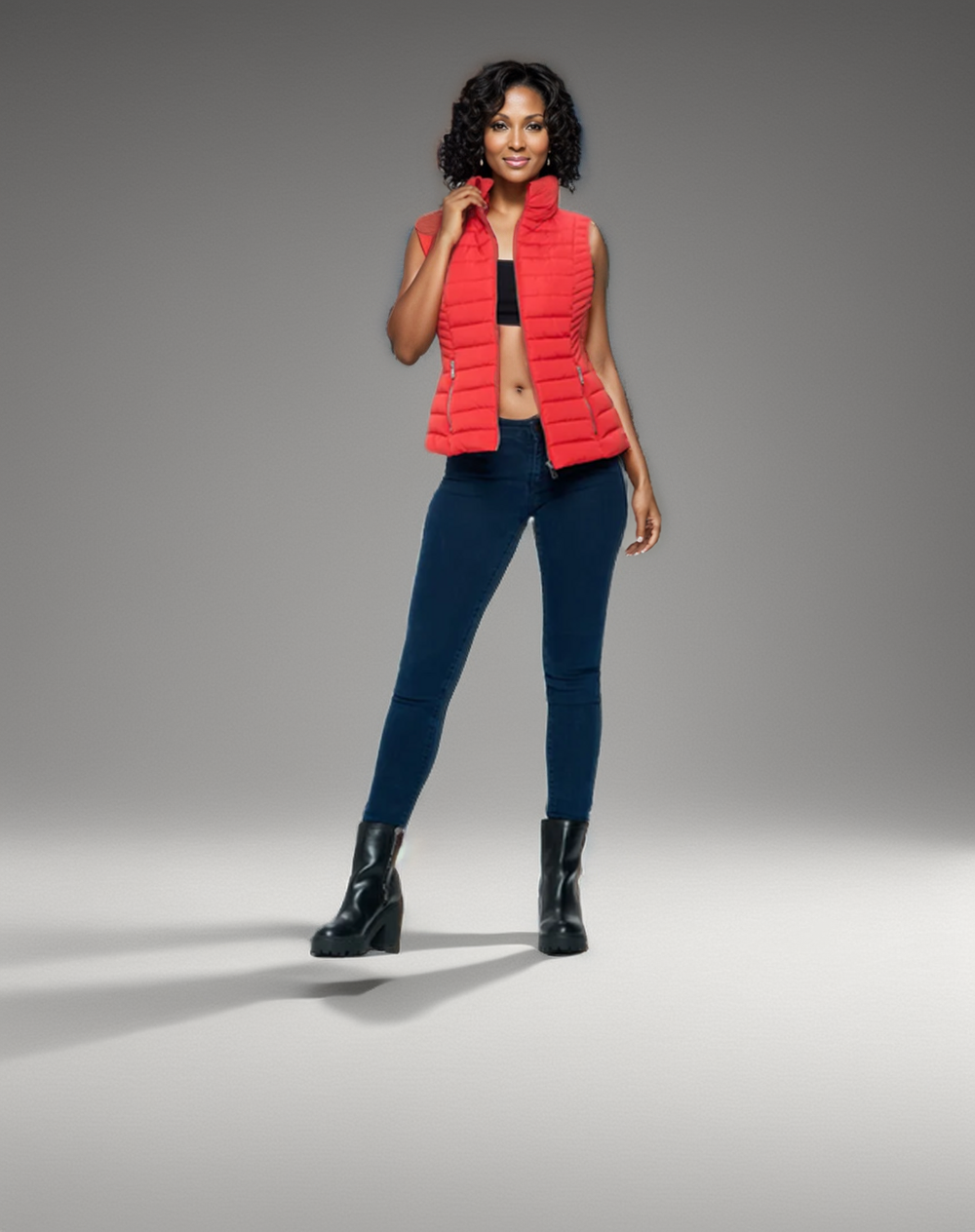 PuffTech Women's High Collar Quilted Vest