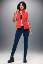 PuffTech Women's High Collar Quilted Vest