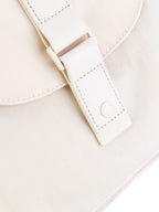 Contrast Waterproof Canvas Backpack Bag with Round Label