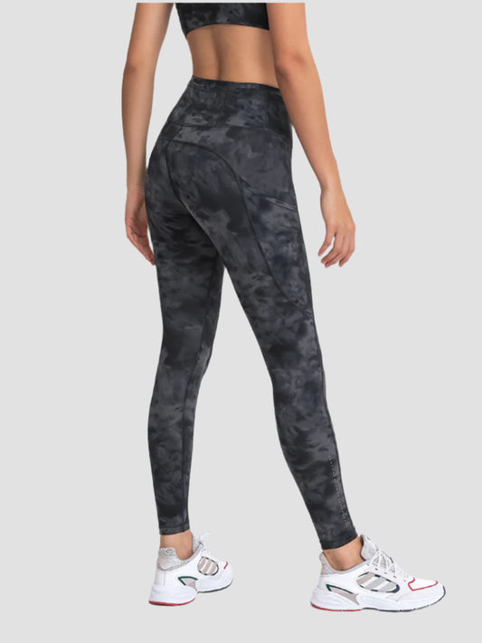 Wide Waistband Leggings with Pockets