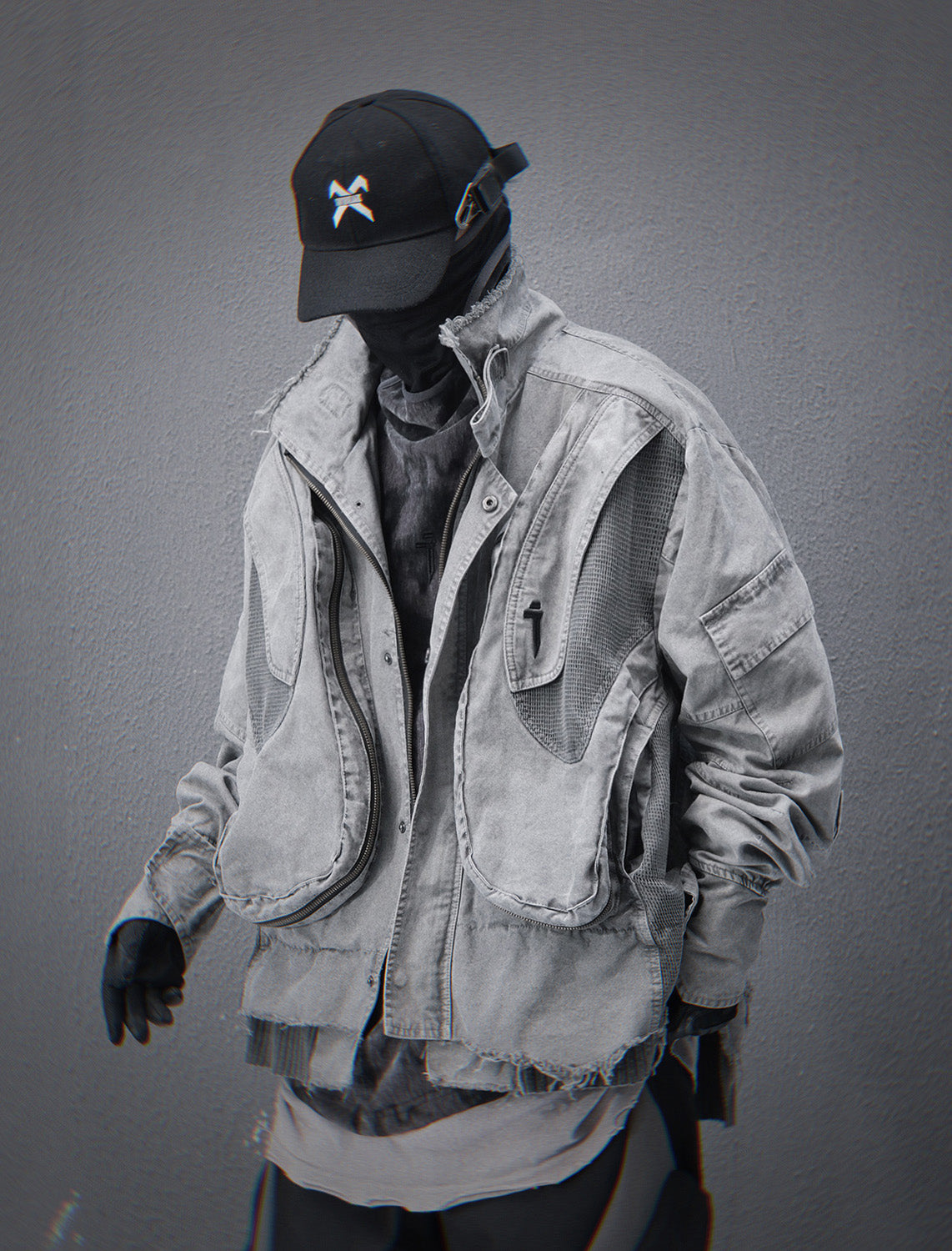 Grey Cyber IX Jacket | HiJ41