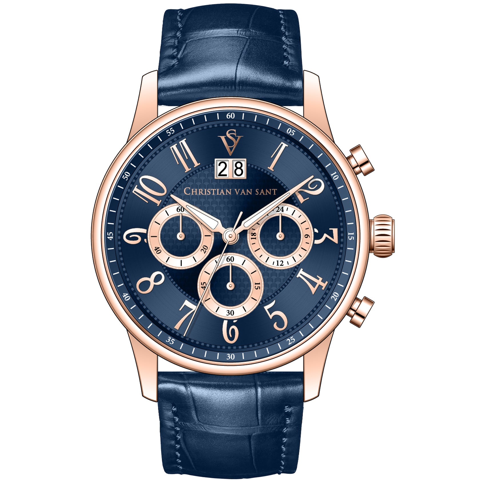 Christian Van Sant Men's Heritage Watch | Gold & Blue