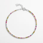 Color Zircon Silver Bracelet