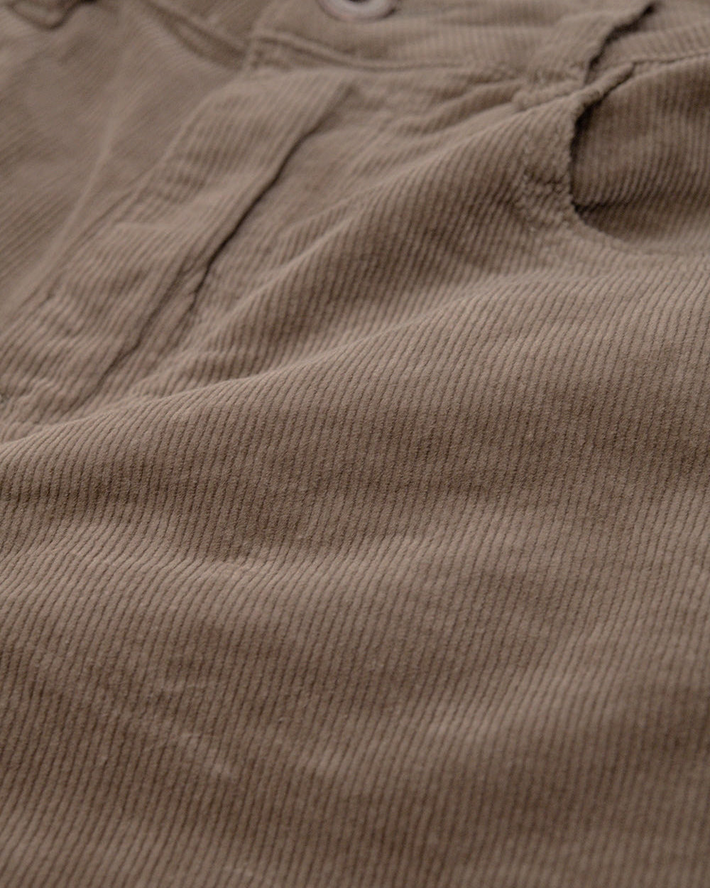 Dark Beige Corduroy Flare Pants with Leopard Print at the Bottom