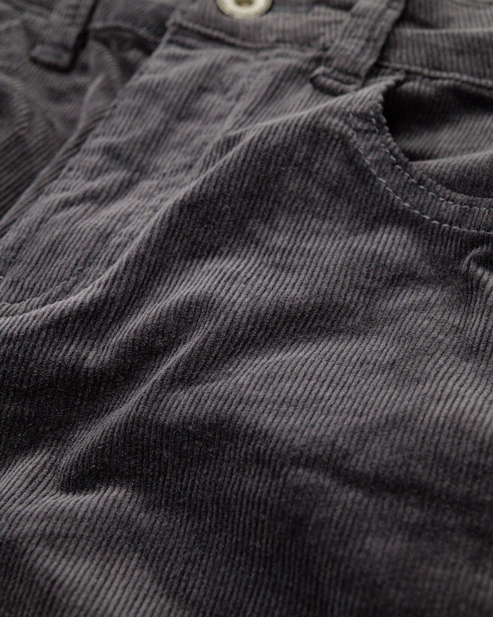 Dark Grey Corduroy Flare Pants with Leopard Print at the Bottom