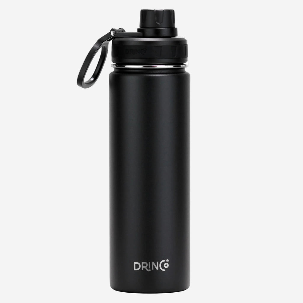 DRINCO® 22 Oz Stainless Steel Sport Water Bottle | Black
