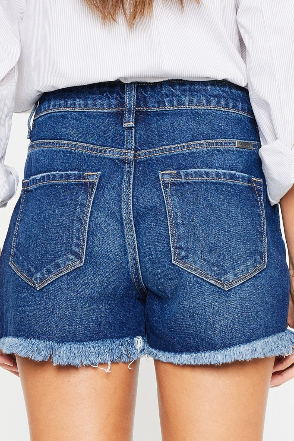 Frayed Hem Denim Shorts