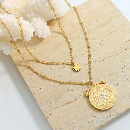 Double-Layered Pendant Necklace