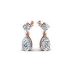 Gemstone Pear Drop Stud Earring