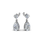 Gemstone Pear Drop Stud Earring
