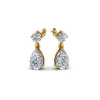 Gemstone Pear Drop Stud Earring