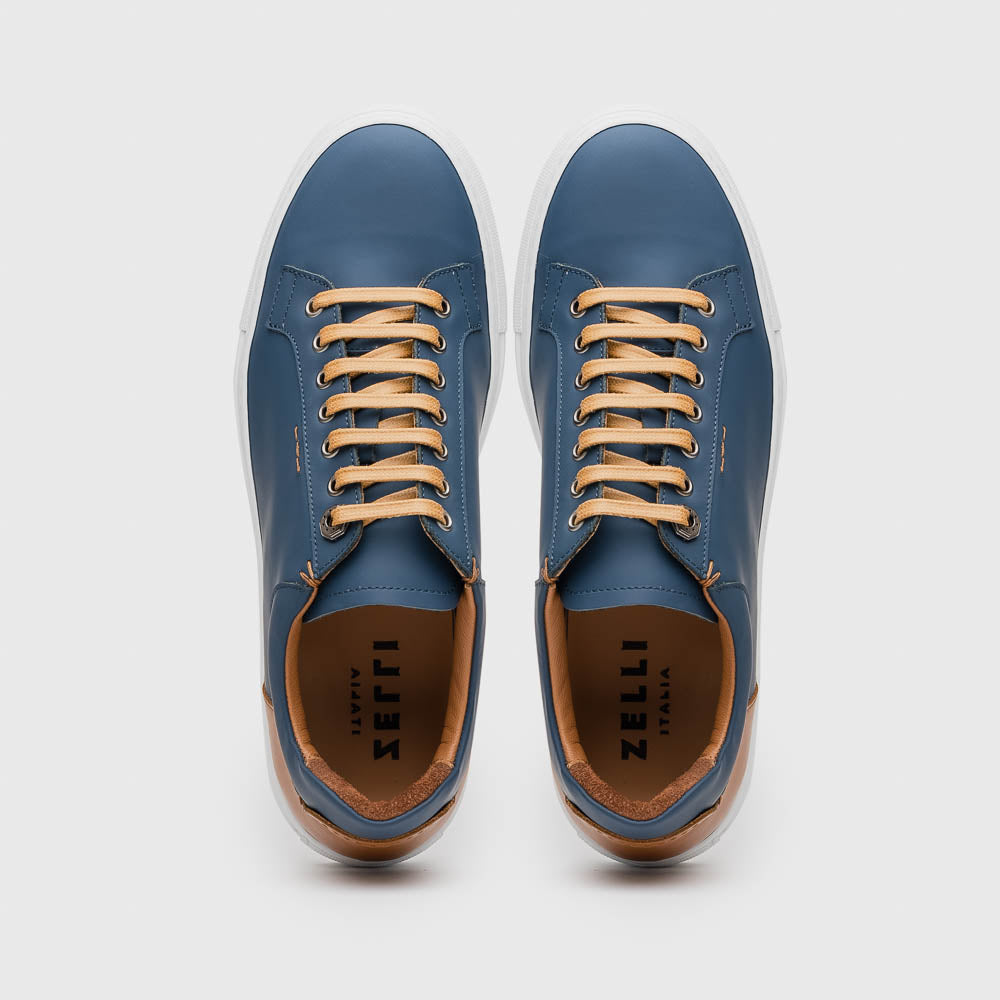 Diaz Rubberized Calfskin Sneaker Navy