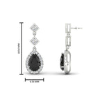 Double Drop Pear Halo Earring