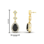 Double Drop Pear Halo Earring