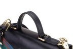 Dragonfly Black Top Handle Bag