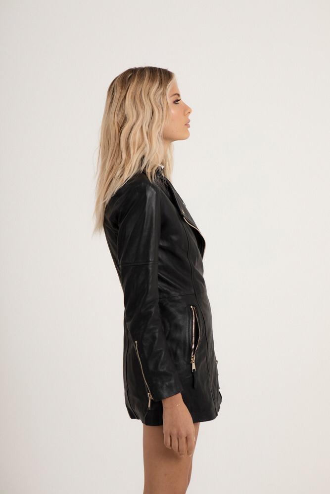 Long Fur Biker Jacket