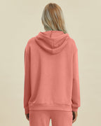 Basic Bae Air Scuba Drawstring Long Sleeve Hoodie with Kangaroo Pocket