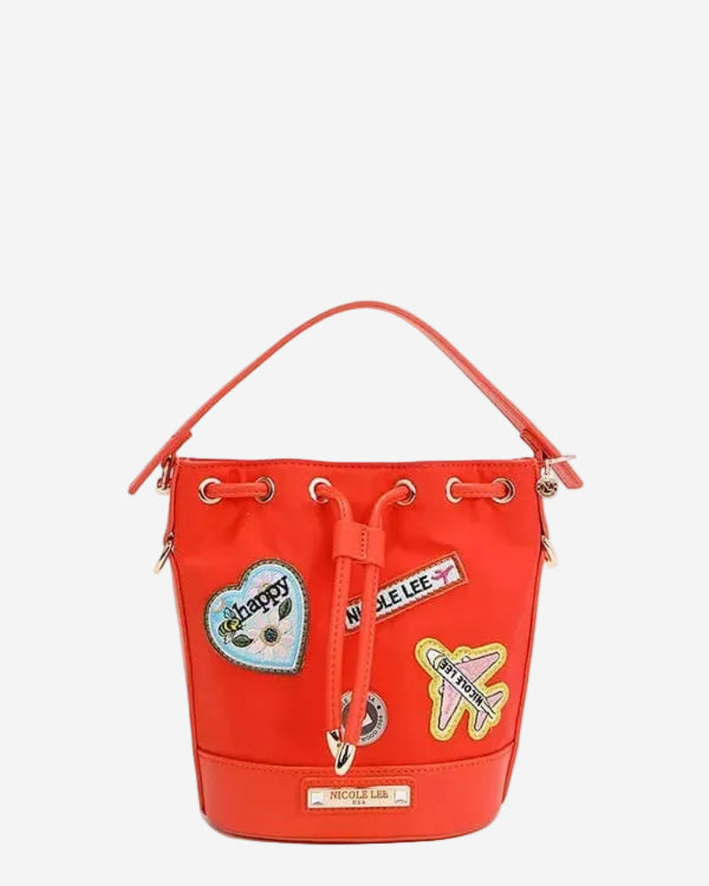 Nicole Lee USA Color Patch Bucket Bag