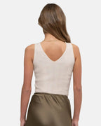 Sleeveless V-Neck Sweater Knit Top