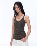 'Early Summer Jet Lag' Casual Tight-Fitting Multi-Collar Camisole