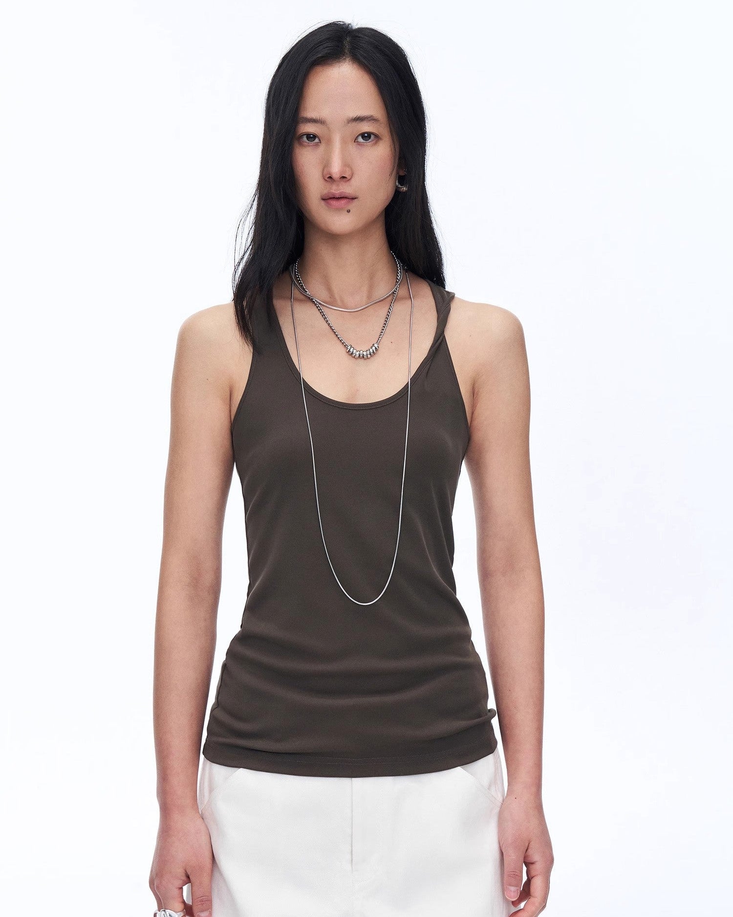 'Early Summer Jet Lag' Casual Tight-Fitting Multi-Collar Camisole