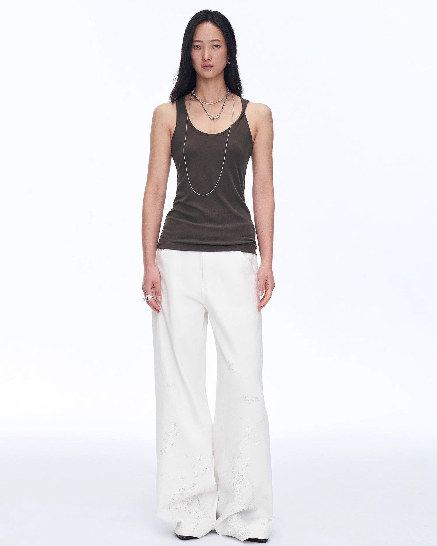 'Early Summer Jet Lag' Casual Tight-Fitting Multi-Collar Camisole