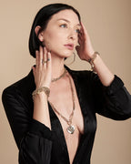 Large Multi Link Chain & Heart Pendant Necklace by Eklexic