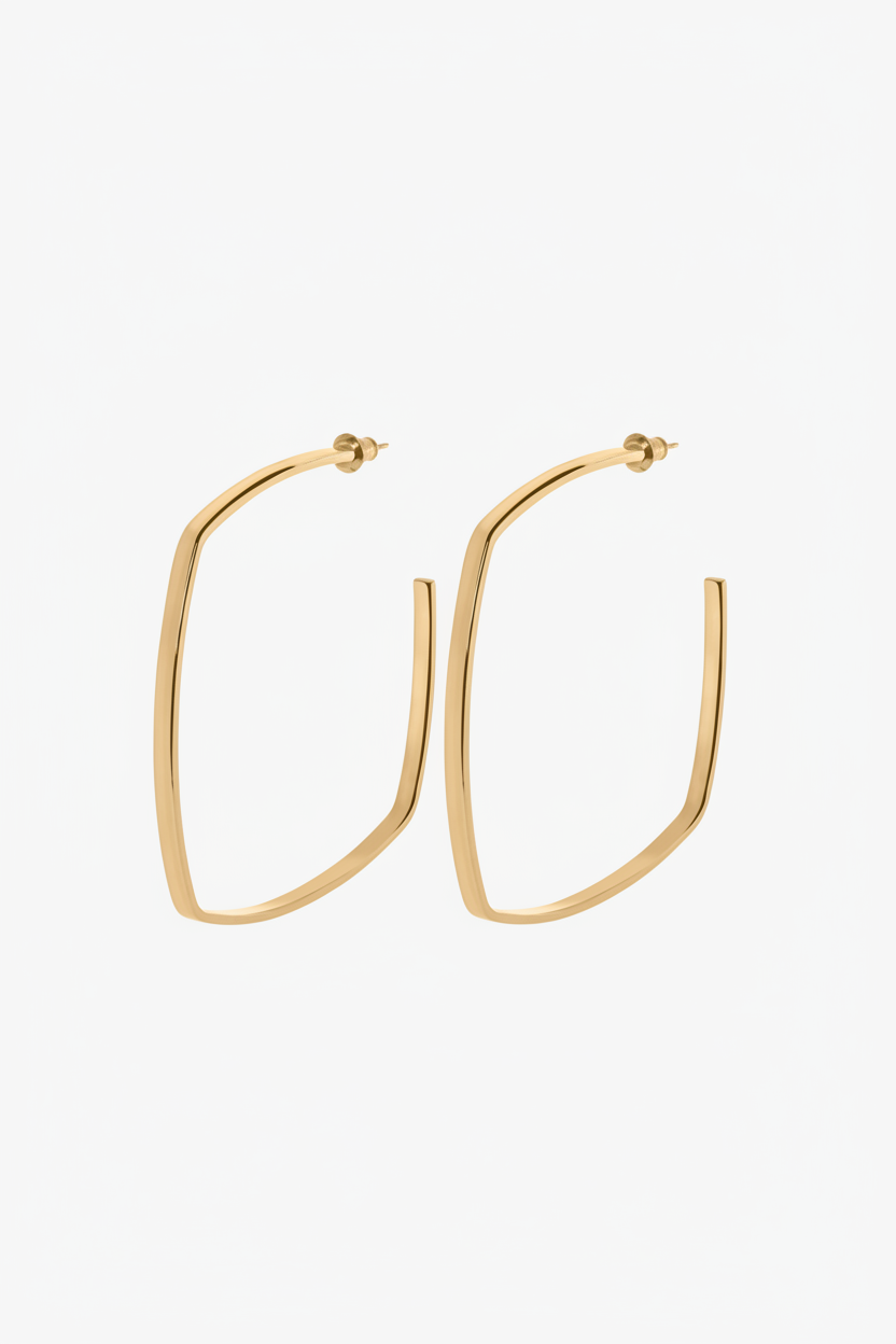 Square Shaped Hoops by Eklexic