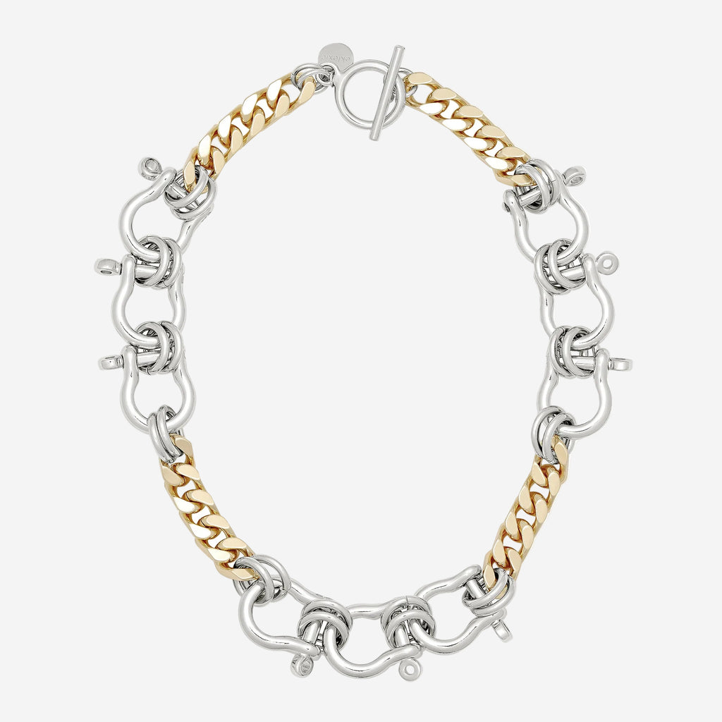 Two Toned Hendrick Necklace by Eklexic