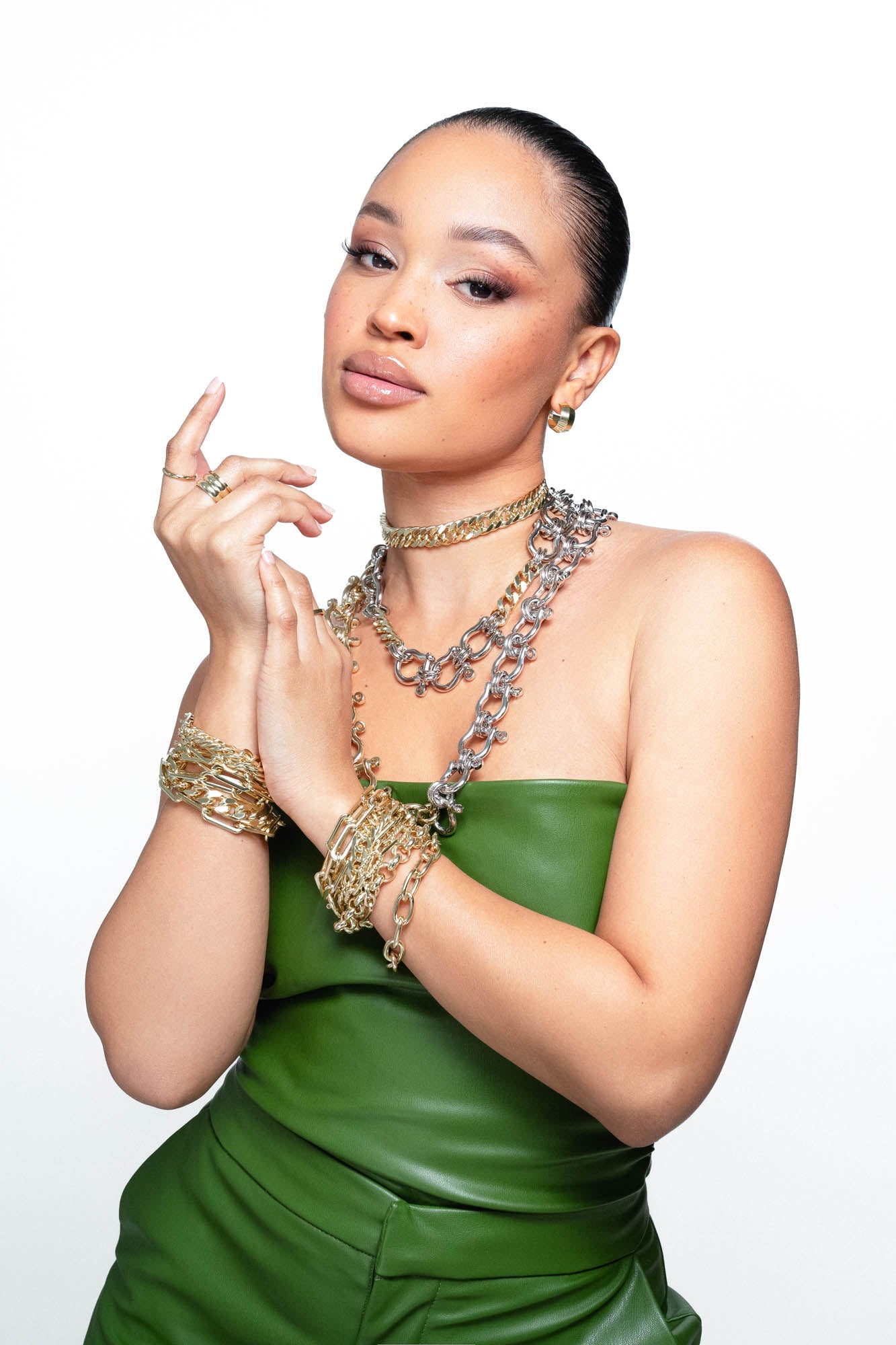 Two-Toned XL HARRISON Necklace by Eklexic