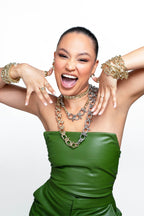 Two-Toned XL HARRISON Necklace by Eklexic