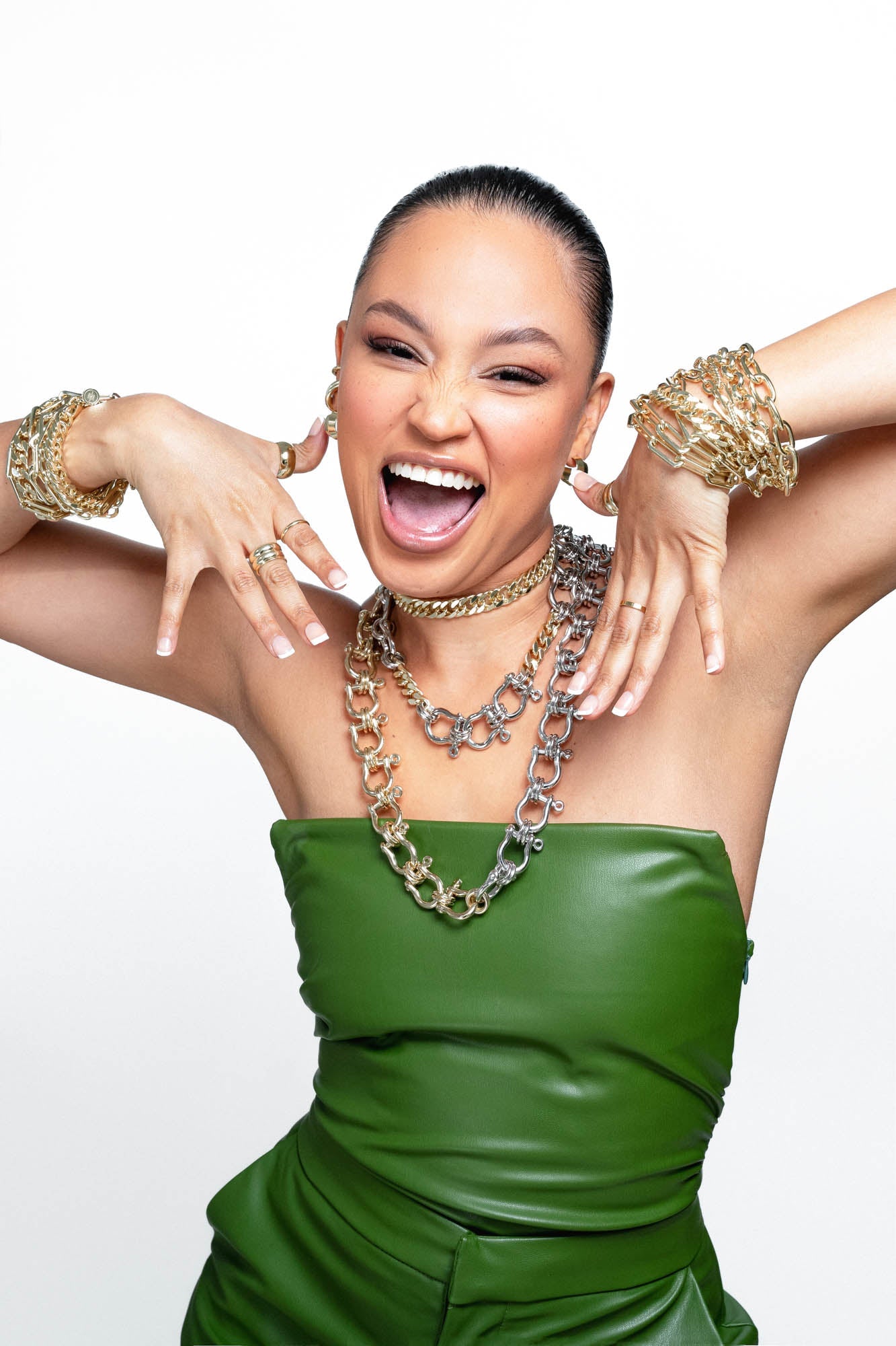 Two-Toned XL HARRISON Necklace by Eklexic