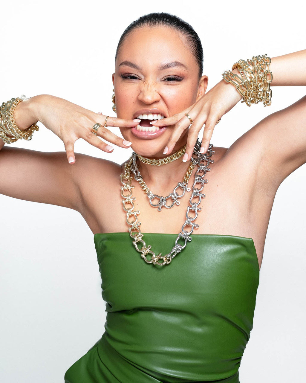 Two-Toned XL HARRISON Necklace by Eklexic