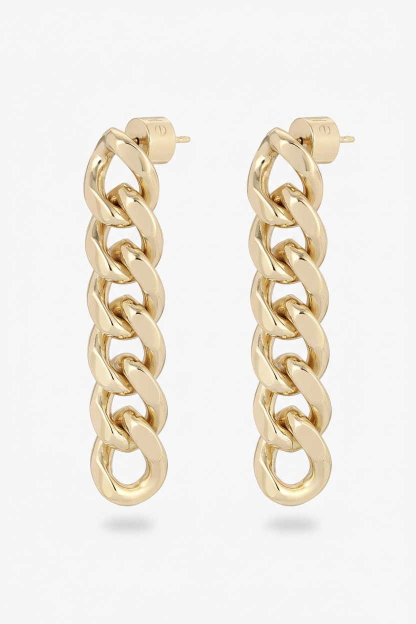 Valentina 6 Link Drop Earrings by Eklexic