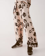 Elasticated Super Wide Leg Pants in Creme