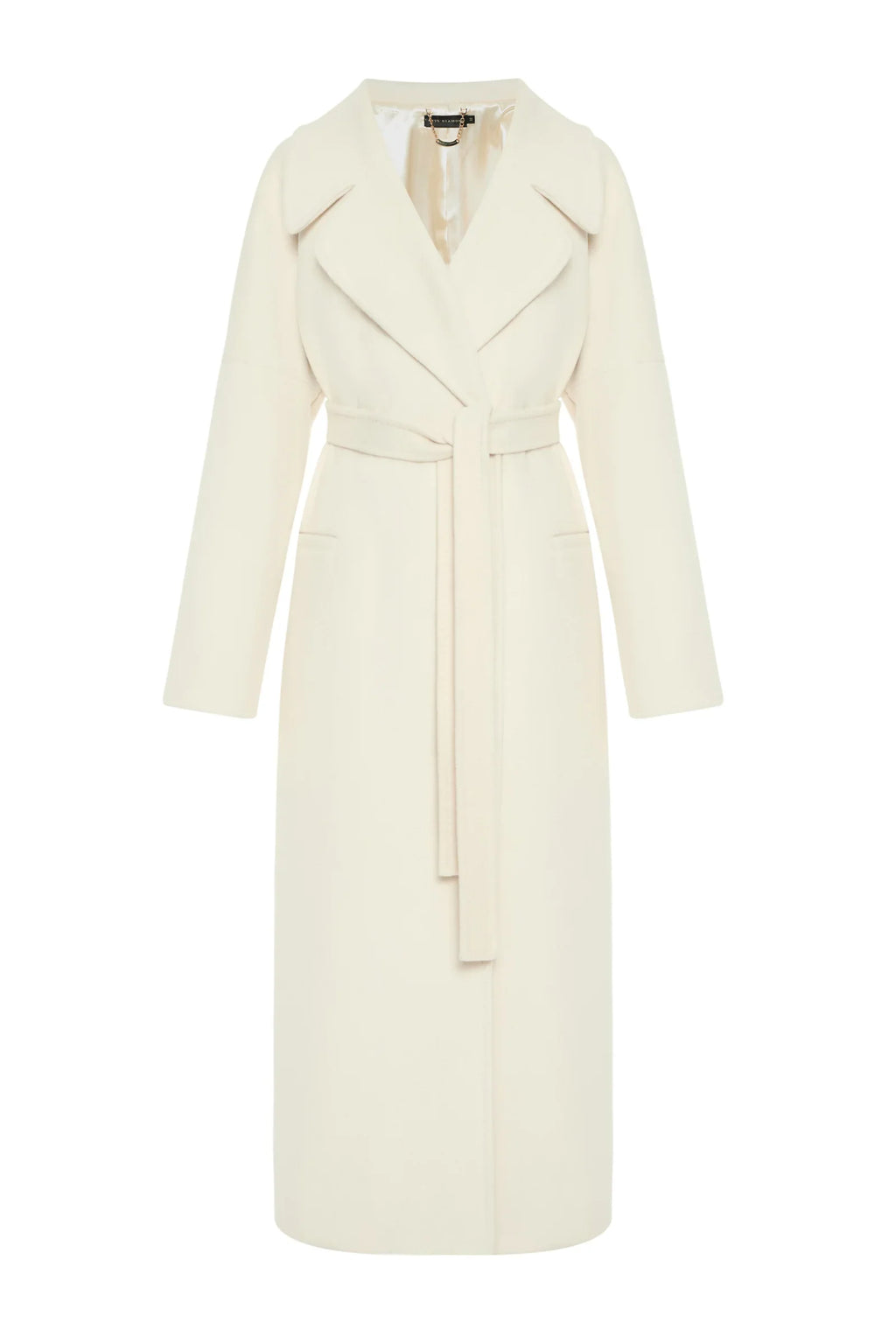 Eliza Classic Wool Blend Overcoat Ivory
