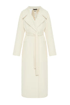 Eliza Classic Wool Blend Overcoat Ivory