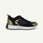 Bastille Retro Runner | Black & Animal Print