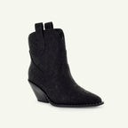 ISABEL Western Bootie | Black Snake