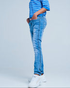 Embellished Side Boyfriend Jeans