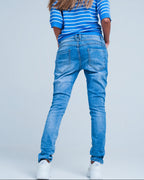 Embellished Side Boyfriend Jeans