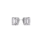 Emerald Cut Diamond Stud Earrings