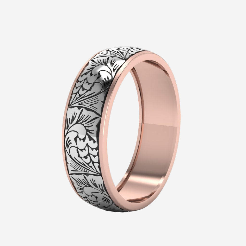 Engraved Mens Wedding Band