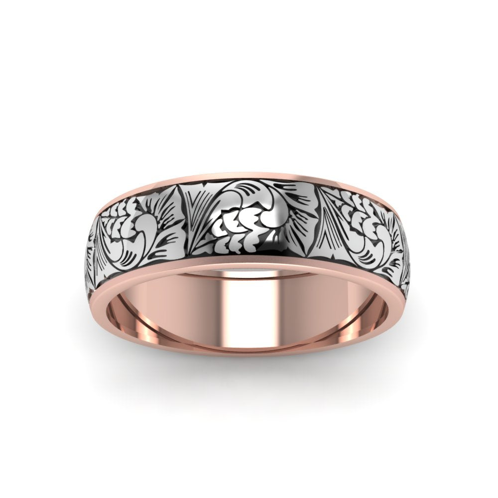 Engraved Mens Wedding Band