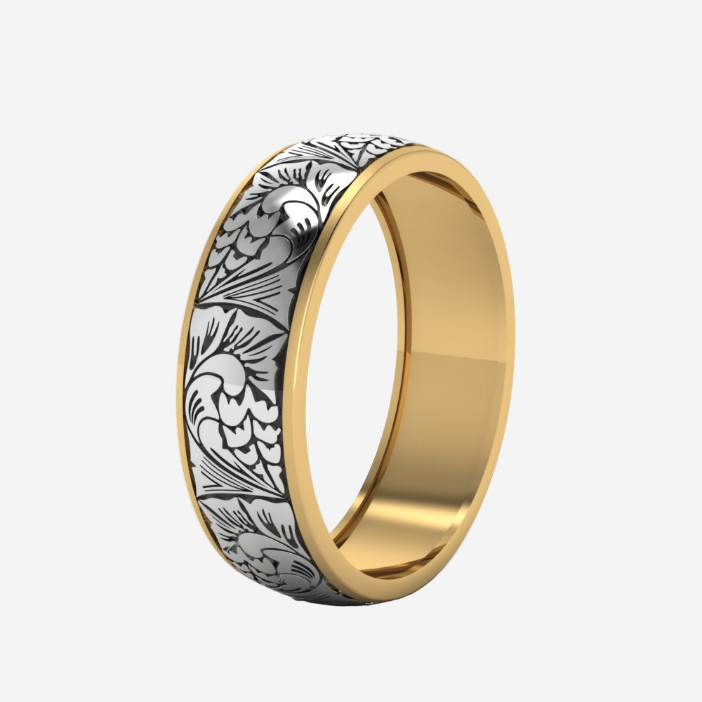 Engraved Mens Wedding Band