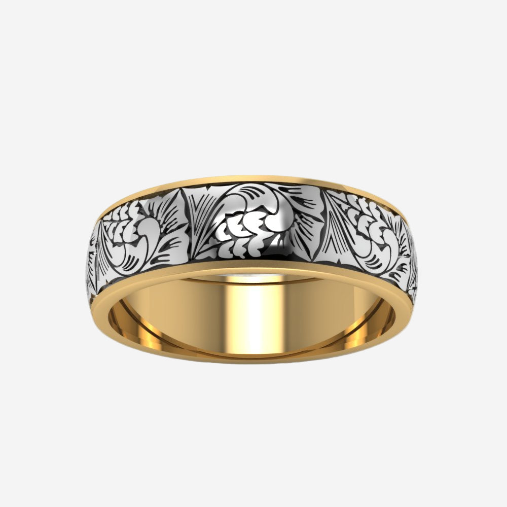 Engraved Mens Wedding Band
